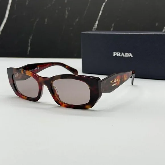 NEW PRADA PRB05S 22A20I SUNGLASSES WOMEN HAVANA EYEWEAR SPR B05 22A20I PR B05S Prada Sunglasses 22A20I Poppy Tortoise - eye-oo.com main image 4